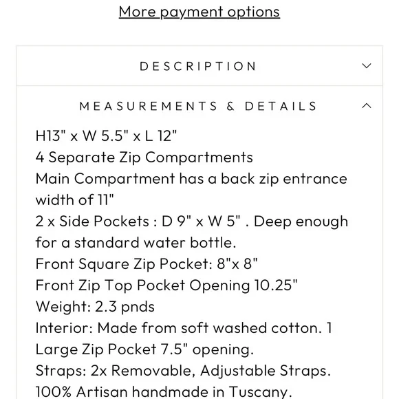 Lusher made in Italy blackened fuchsia backpack purse, great for travel. Bnnu - Picture 8 of 10